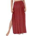 Christmas Pattern, Fabric Texture, Knitted Red Background Maxi Chiffon Tie-Up Sarong