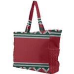Christmas Pattern, Fabric Texture, Knitted Red Background Simple Shoulder Bag