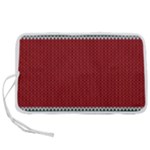 Christmas Pattern, Fabric Texture, Knitted Red Background Pen Storage Case (L)