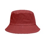 Christmas Pattern, Fabric Texture, Knitted Red Background Inside Out Bucket Hat