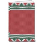 Christmas Pattern, Fabric Texture, Knitted Red Background 8  x 10  Hardcover Notebook