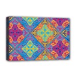 Colorful Floral Ornament, Floral Patterns Deluxe Canvas 18  x 12  (Stretched)