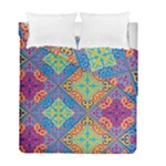 Colorful Floral Ornament, Floral Patterns Duvet Cover Double Side (Full/ Double Size)