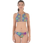 Colorful Floral Ornament, Floral Patterns Perfectly Cut Out Bikini Set