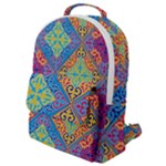 Colorful Floral Ornament, Floral Patterns Flap Pocket Backpack (Small)