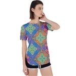 Colorful Floral Ornament, Floral Patterns Perpetual Short Sleeve T-Shirt