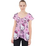 Cute Hello Kitty Collage, Cute Hello Kitty Lace Front Dolly Top