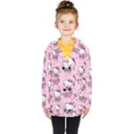 Cute Hello Kitty Collage, Cute Hello Kitty Kids  Double Breasted Button Coat