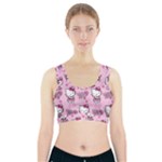 Cute Hello Kitty Collage, Cute Hello Kitty Sports Bra With Pocket