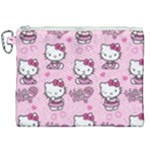 Cute Hello Kitty Collage, Cute Hello Kitty Canvas Cosmetic Bag (XXL)
