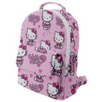 Cute Hello Kitty Collage, Cute Hello Kitty Flap Pocket Backpack (Small)