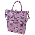 Cute Hello Kitty Collage, Cute Hello Kitty Buckle Top Tote Bag