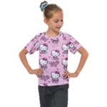 Cute Hello Kitty Collage, Cute Hello Kitty Kids  Mesh Piece T-Shirt