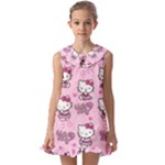 Cute Hello Kitty Collage, Cute Hello Kitty Kids  Pilgrim Collar Ruffle Hem Dress