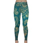 European Pattern, Blue, Desenho, Retro, Style Classic Yoga Leggings