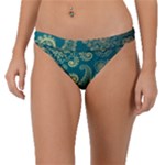 European Pattern, Blue, Desenho, Retro, Style Band Bikini Bottoms