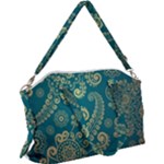 European Pattern, Blue, Desenho, Retro, Style Canvas Crossbody Bag