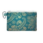 European Pattern, Blue, Desenho, Retro, Style Canvas Cosmetic Bag (Medium)