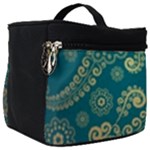 European Pattern, Blue, Desenho, Retro, Style Make Up Travel Bag (Big)