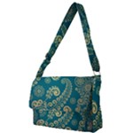 European Pattern, Blue, Desenho, Retro, Style Full Print Messenger Bag (S)