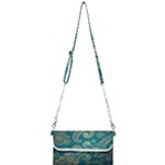 European Pattern, Blue, Desenho, Retro, Style Mini Crossbody Handbag