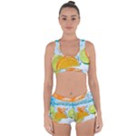 Fruits, Fruit, Lemon, Lime, Mandarin, Water, Orange Racerback Boyleg Bikini Set