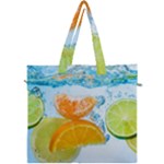 Fruits, Fruit, Lemon, Lime, Mandarin, Water, Orange Canvas Travel Bag