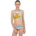 Fruits, Fruit, Lemon, Lime, Mandarin, Water, Orange Halter Bikini Set