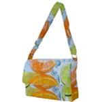 Fruits, Fruit, Lemon, Lime, Mandarin, Water, Orange Full Print Messenger Bag (S)