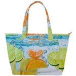 Fruits, Fruit, Lemon, Lime, Mandarin, Water, Orange Back Pocket Shoulder Bag 