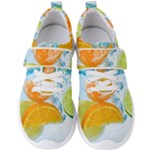 Fruits, Fruit, Lemon, Lime, Mandarin, Water, Orange Men s Velcro Strap Shoes