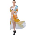 Fruits, Fruit, Lemon, Lime, Mandarin, Water, Orange Maxi Chiffon Beach Wrap