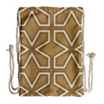 Gold Pattern Texture, Seamless Texture Drawstring Bag (Large)