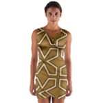 Gold Pattern Texture, Seamless Texture Wrap Front Bodycon Dress