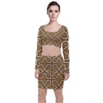 Gold Pattern Texture, Seamless Texture Top and Skirt Sets