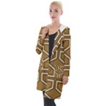 Gold Pattern Texture, Seamless Texture Hooded Pocket Cardigan