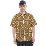 Gold Pattern Texture, Seamless Texture Men s Short Sleeve Shirt
