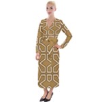 Gold Pattern Texture, Seamless Texture Velvet Maxi Wrap Dress