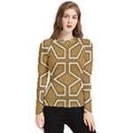 Gold Pattern Texture, Seamless Texture Women s Long Sleeve Rash Guard