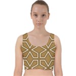 Gold Pattern Texture, Seamless Texture Velvet Racer Back Crop Top