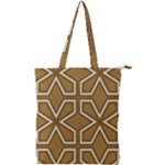 Gold Pattern Texture, Seamless Texture Double Zip Up Tote Bag