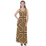 Gold Pattern Texture, Seamless Texture Sleeveless Velour Maxi Dress