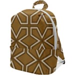 Gold Pattern Texture, Seamless Texture Zip Up Backpack