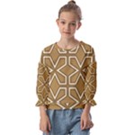 Gold Pattern Texture, Seamless Texture Kids  Cuff Sleeve Top