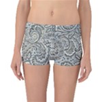 Gray Paisley Texture, Paisley Boyleg Bikini Bottoms