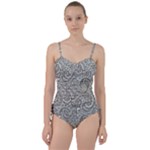 Gray Paisley Texture, Paisley Sweetheart Tankini Set