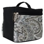 Gray Paisley Texture, Paisley Make Up Travel Bag (Small)