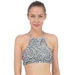 Gray Paisley Texture, Paisley Halter Bikini Top