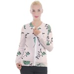 Plants Pattern Design Branches Branch Leaves Botanical Boho Bohemian Texture Drawing Circles Nature Casual Zip Up Jacket