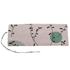 Plants Pattern Design Branches Branch Leaves Botanical Boho Bohemian Texture Drawing Circles Nature Roll Up Canvas Pencil Holder (S) from ArtsNow.com